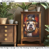 Decoupage Steampunk Koninklijk Brits Bulldog Links Tissuepapier