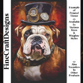 Decoupage Steampunk Koninklijk Brits Bulldog Links Tissuepapier