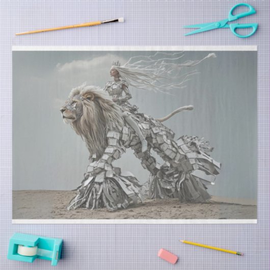 Decoupage Steampunk Leeuwenlandschap Tissuepapier (Craft)