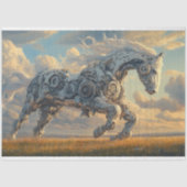 Decoupage Steampunk Mechanical Horse Cogsmane Tissuepapier (Voorkant)