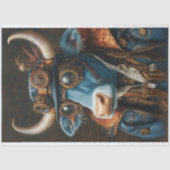 Decoupage Steampunk Mechanische  Bull Tissuepapier (Voorkant)