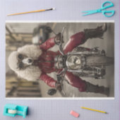 Decoupage Steampunk Motorcycle Riding Poodle Tissuepapier (Craft)