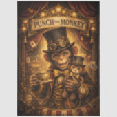 Decoupage Steampunk Punch the Monkey Tissuepapier (Voorkant)