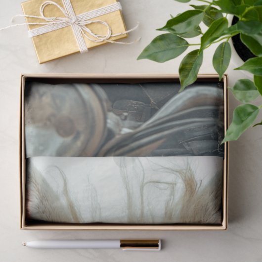 Decoupage Steampunk Rabbit Riding Motorcycle Tissuepapier (Geschenk)