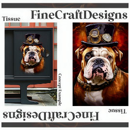 Decoupage Steampunk Regal British Bulldog Links 11 Tissuepapier