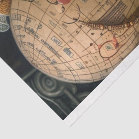 Decoupage Steampunk Reiziger Victoriaans Meisje Tissuepapier (Detail)