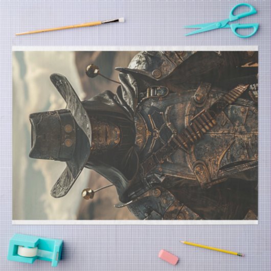Decoupage Steampunk Rodeo Rider Tissuepapier (Craft)