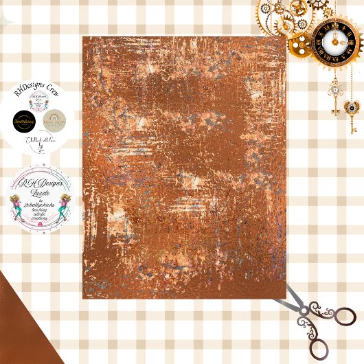 Decoupage Steampunk Roest Kleur Nepeffect Tissuepapier