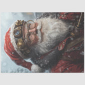 Decoupage Steampunk Santa Winter Weer Tissuepapier (Voorkant)