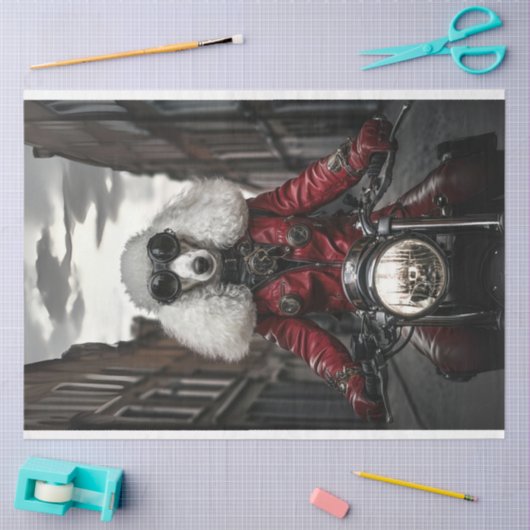 Decoupage Steampunk Standaard Poedel Motorfiets Tissuepapier (Craft)