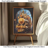 Decoupage Steampunk Stoomtrein Nep Inkt 037 Tissuepapier