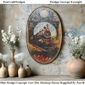 Decoupage Steampunk Trein Loco Faux Mozaïek 039 Tissuepapier