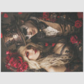 Decoupage Steampunk Valentijn Paar Verliefd Tissuepapier (Voorkant)