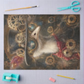 Decoupage Steampunk versierd struisvogel Tissuepapier (Craft)