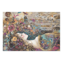 Decoupage Steampunk Victoriaans Lady Butterfly
