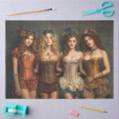 Decoupage Steampunk Victoriaans Mode Vrouwen Corse Tissuepapier (Craft)