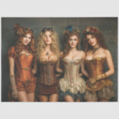 Decoupage Steampunk Victoriaans Mode Vrouwen Corse Tissuepapier (Voorkant)