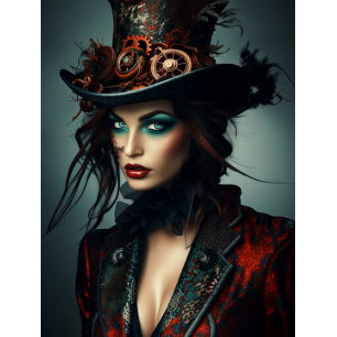 Decoupage Steampunk Victoriaans Mooie Vrouw Tissuepapier