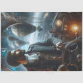 Decoupage Steampunk Victoriaanse Ruimte Lucht Kapi Tissuepapier (Voorkant)