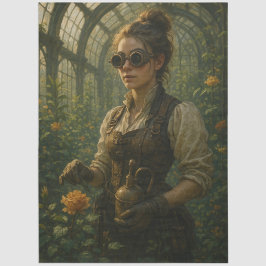 Decoupage Steampunk Victorian Gardener Art Tissuepapier