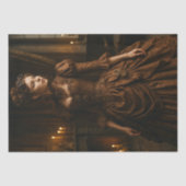 Decoupage Steampunk Victorian Lady in Brown Tissuepapier (Voorkant)