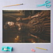 Decoupage Steampunk Victorian Lady in Brown Tissuepapier (Craft)