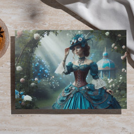 Decoupage Steampunk Vintage Victoriaanse Dame in T Tissuepapier