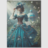 Decoupage Steampunk Vintage Victoriaanse Tuindame Tissuepapier