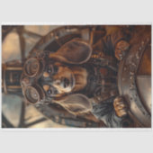 Decoupage Steampunk Vliegende Teckel Tissuepapier (Voorkant)