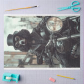 Decoupage Steampunk Zwart Standaard Poedel Biker Tissuepapier (Craft)