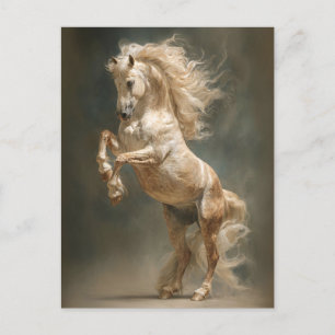 Decoupage Steigerend Palomino Paard Briefkaart