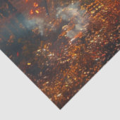 Decoupage Stoomlocomotief Herfst Bos & Vuur Tissuepapier (Detail)