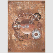 Decoupage Stoomtech Tandwiel Klok Wijzerplaat Tissuepapier (Voorkant)