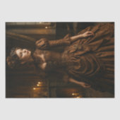 Decoupage Stoomtech Victoriaanse Dame in Bruin Tissuepapier (Voorkant)