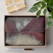 Decoupage Stout of Braaf Kerstman gluurt Tissuepapier (Geschenk)