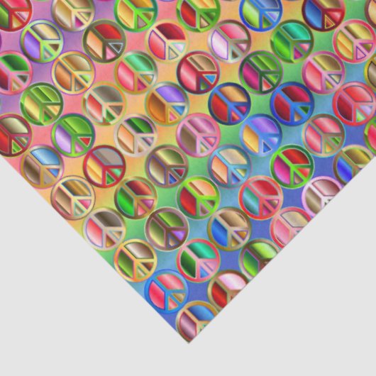 Decoupage Stropdas-Dye-vredespatroon Hippie Tissuepapier (Detail)