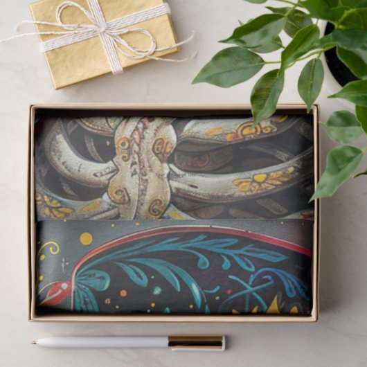 Decoupage Sugar Skulls Levendige gekleurde Mexicaa Tissuepapier (Geschenk)