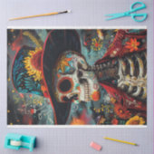 Decoupage Sugar Skulls Levendige gekleurde Mexicaa Tissuepapier (Craft)