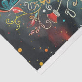 Decoupage Sugar Skulls Levendige gekleurde Mexicaa Tissuepapier (Detail)