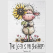 Decoupage Sunflower Sheep Lord is my Shepard Tissuepapier (Voorkant)