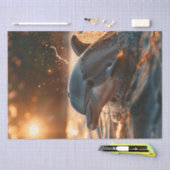 Decoupage Sunset Ocean Dolphin Golden Hues Tissuepapier (Craft)