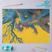 Decoupage Surreal Scarecrow Skull Face Tissuepapier (Craft)