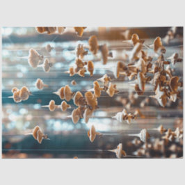 Decoupage Suspended Surreal Floating Mushrooms Tissuepapier