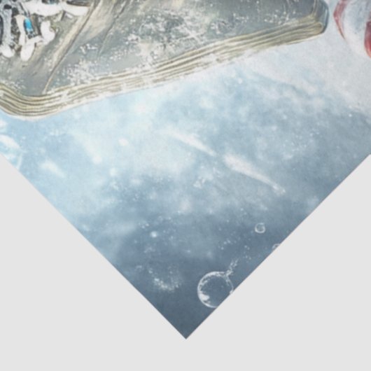 Decoupage Swashbuckling Santa Pirate Tissuepapier (Detail)