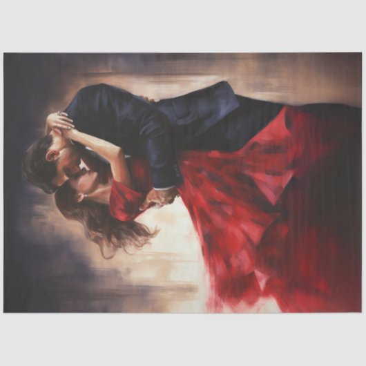 Decoupage Tango dansers Tango dansen Tissuepapier (Voorkant)