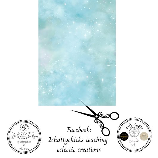 Découpage Teal Sterrenhemel Achtergrond Coördinere Tissuepapier