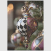 Decoupage  Teardrop kerstversiering Tissuepapier (Voorkant)