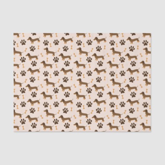 Decoupage teckel hond huisdier tissuepapier (Voorkant)