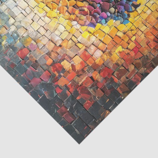 Decoupage - Tegels keramische droomachtige boom - Tissuepapier (Detail)