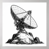 Decoupage Template: 1960s Asteroid Antenna  Poster (Voorkant)